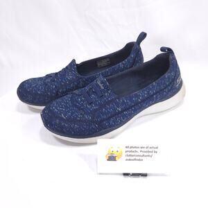 Skechers Microburst Slip On Walking Athletic Shoe Womens Size 8 104077 Blue
